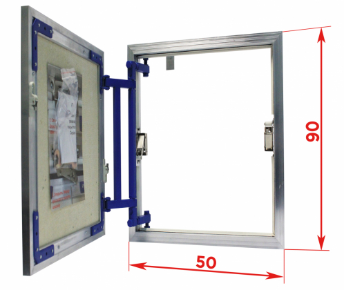 Сантехнические люки под плитку серии AL-KR 90x50 см Люкер, ревизионные сантехнические люки